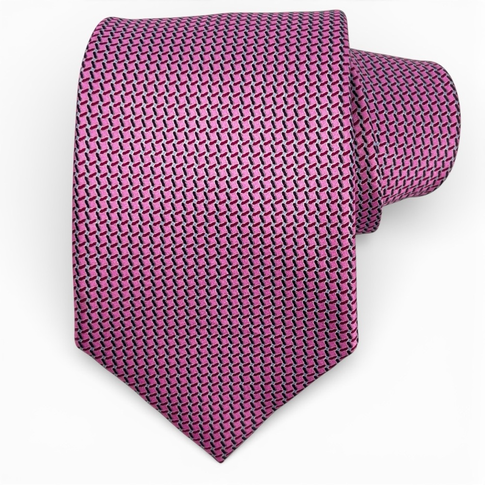 Ermenegildo Zegna Geometric Pattern Silk Tie